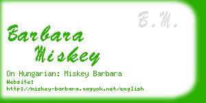 barbara miskey business card